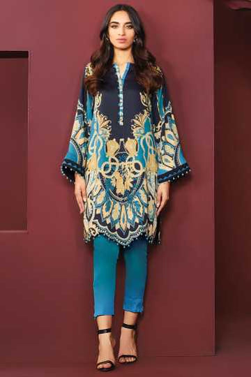 AlKaram Fw-40-20 Blue Winter Collection 2020